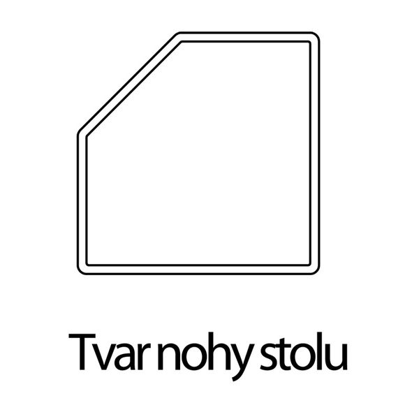 Konstrukce stolu CUBIC 95 x 95, stříbrná