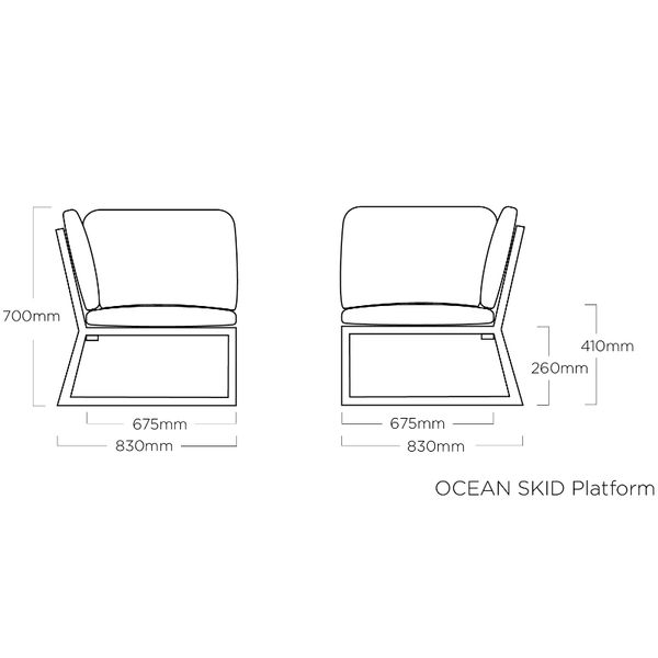 OCEAN SKID Platform, díl rohový