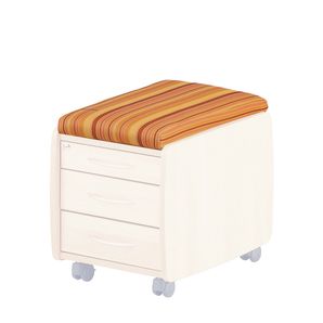 Poduška na kontejner, oranžová - proužky