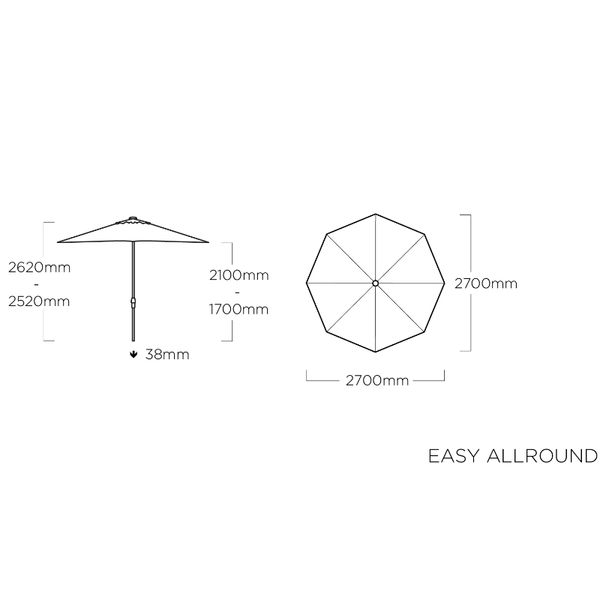 KETTLER Allround pr. 270 cm, stříbrná