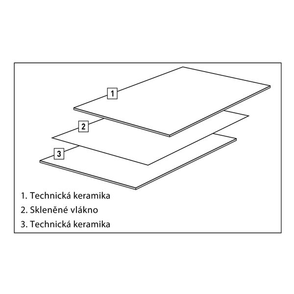 Keramická deska stolu 95 x 95 cm, krémově šedá